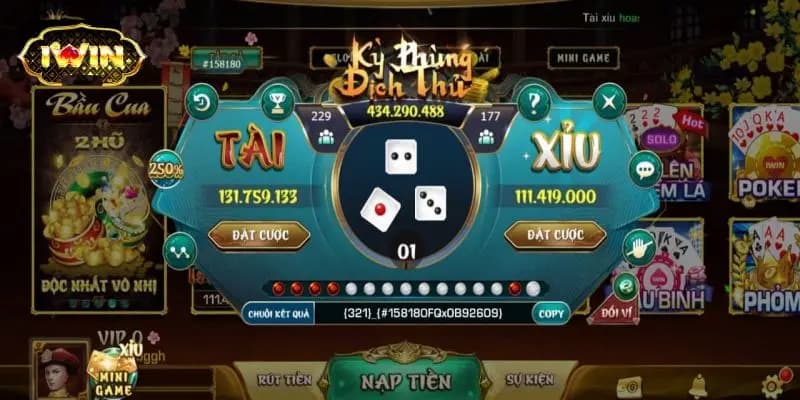 Luật chơi tài xỉu online Iwin dễ hiểu